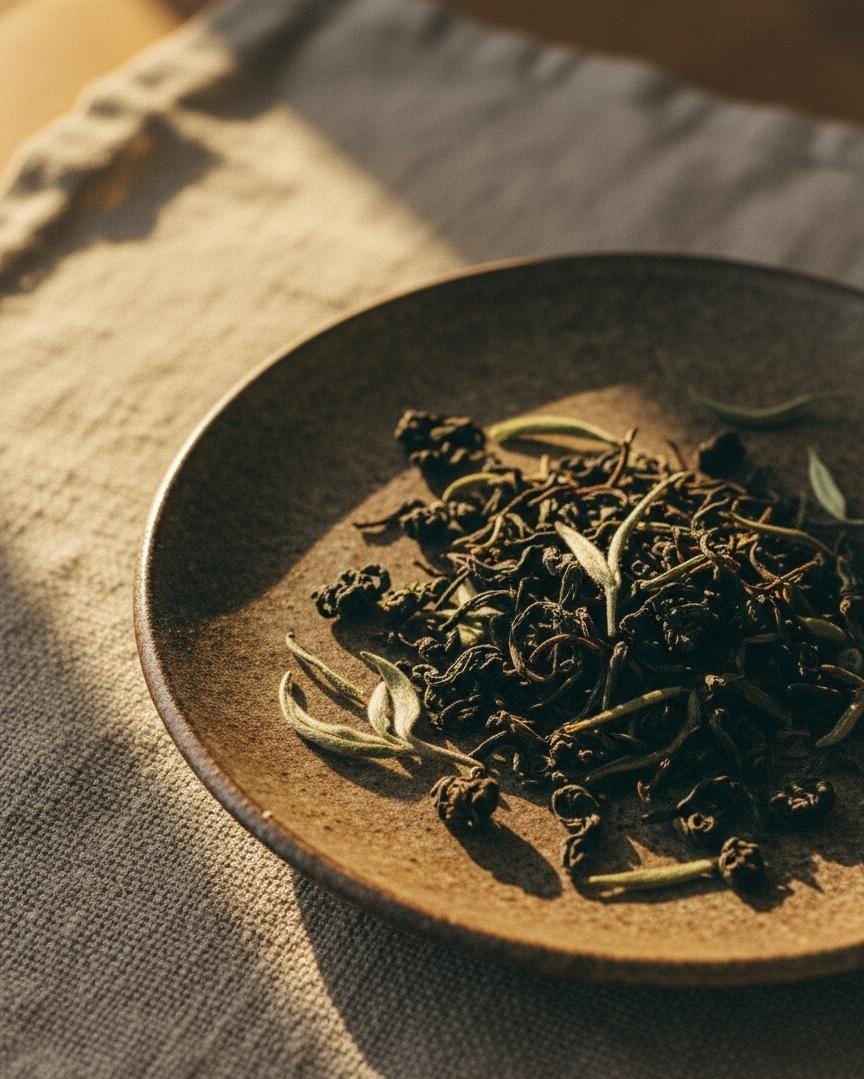 Tea leaves close-up photography