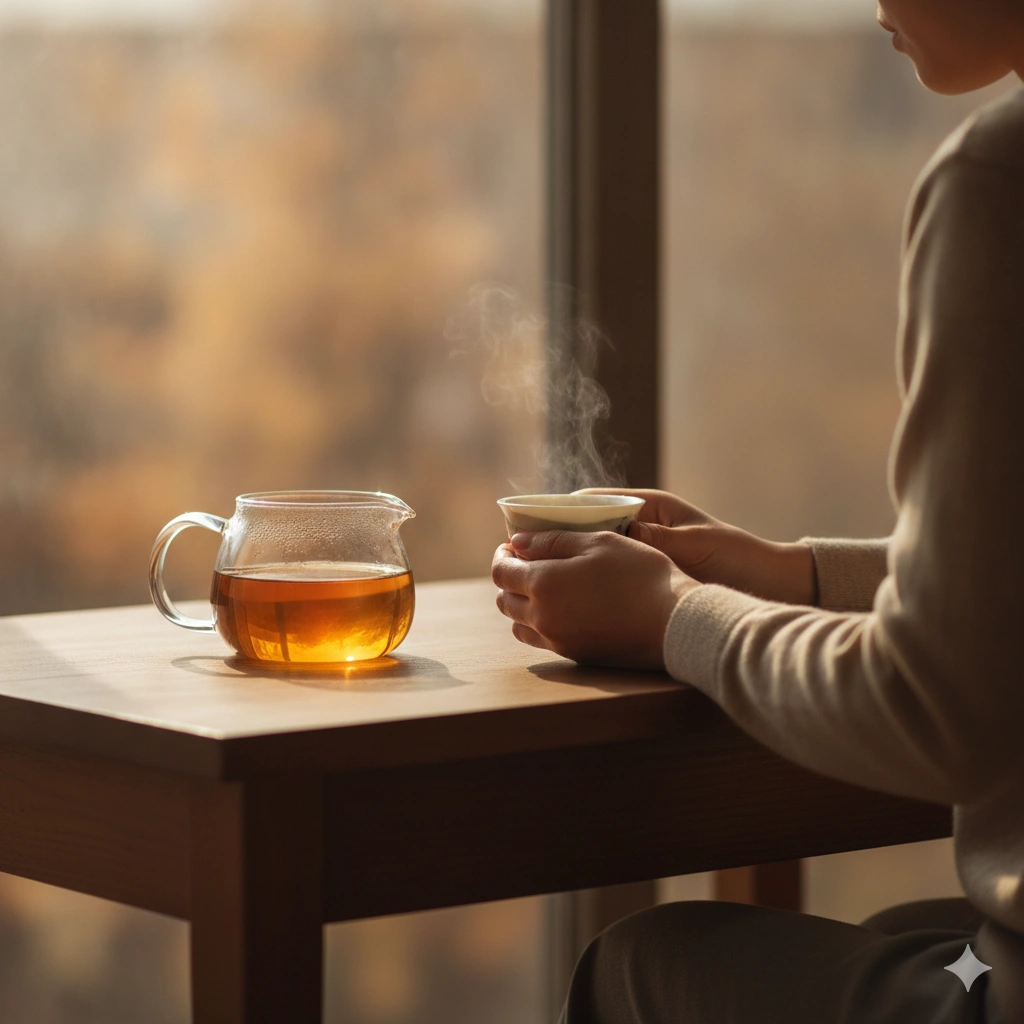 orning oolong tea drinking for calm focus and sustained energy