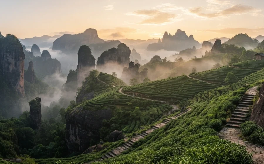 Wuyi Mountains Fujian China traditional oolong tea growing region