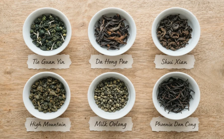Six best oolong teas for beginners Tie Guan Yin Da Hong Pao High Mountain Oolong
