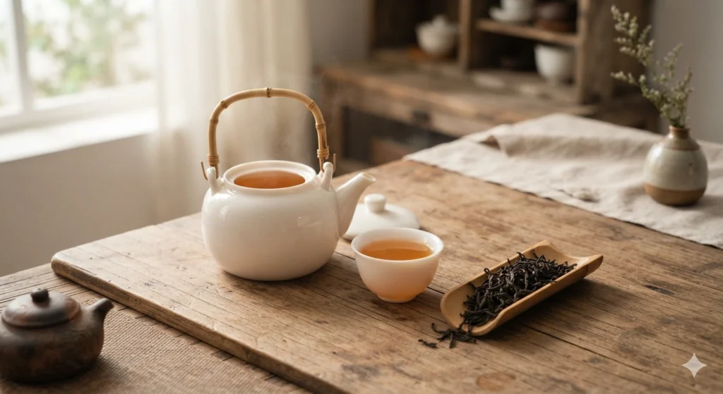 Best beginner Dahongpao tea daily drinking setup teapot and cup