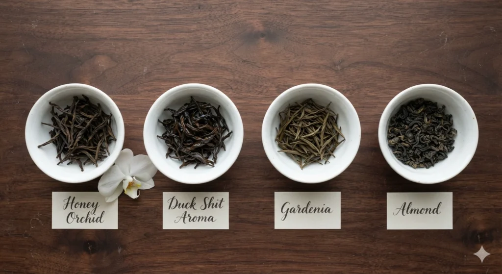 Phoenix Dancong aroma types Honey Orchid Duck Shit Gardenia Almond dry leaves